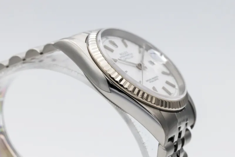Rolex Datejust 36mm Stainless Steel Jubilee Bracelet White Dial 18ct White Gold Bezel 16234