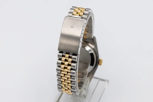 Rolex Datejust 36mm Stainless Steel & 18ct Yellow Gold Jubilee Bracelet Black Baton Dial 16233 1991