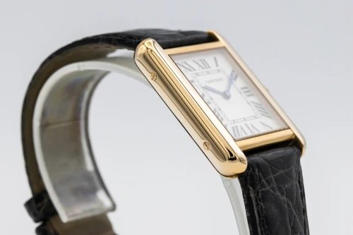 Cartier Tank Solo 24mm 18ct Yellow Gold Silver Dial 3168