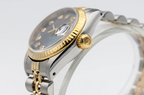 Rolex Datejust 26mm Stainless Steel & 18ct Yellow Gold Jubilee Custom Mother of Pearl Diamond Dial 69173