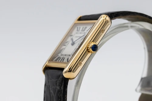 Cartier Tank Solo 24mm 18ct Yellow Gold Silver Dial 3168
