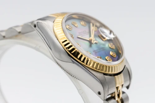 Rolex Datejust 26mm Stainless Steel & 18ct Yellow Gold Jubilee Custom Mother of Pearl Diamond Dial 69173