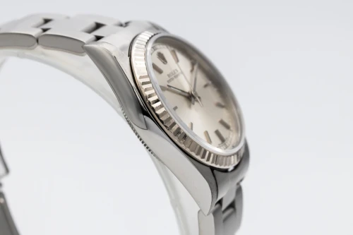 Rolex Oyster Perpetual 34mm Stainless Steel Oyster Silver Dial 77014 2007