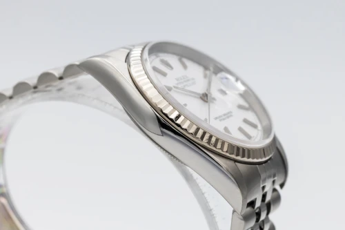 Rolex Datejust 36mm Stainless Steel Jubilee Bracelet White Dial 18ct White Gold Bezel 16234