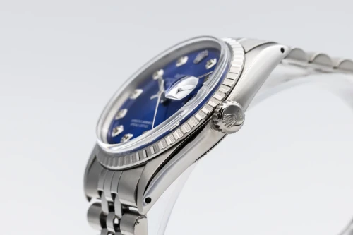 Rolex Datejust 36mm Stainless Steel Jubilee Blue Custom Dial 1603 1970