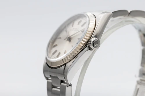 Rolex Oyster Perpetual 34mm Stainless Steel Oyster Silver Dial 77014 2007