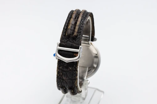 Cartier Pasha 38mm Stainless Steel White Dial Leather Strap 1040