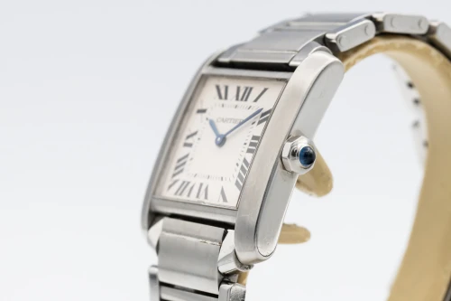 Cartier Tank Française 25mm Stainless Steel White Dial 2301